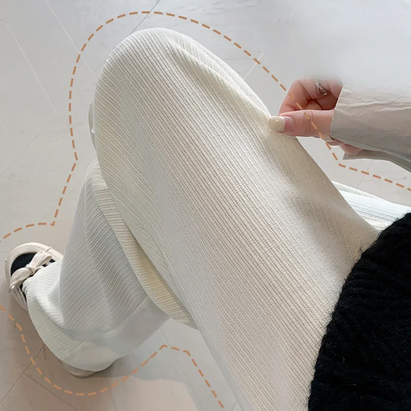 Pantalones premamá cintura alta pierna ancha – Moda embarazo cómoda - imagen 2