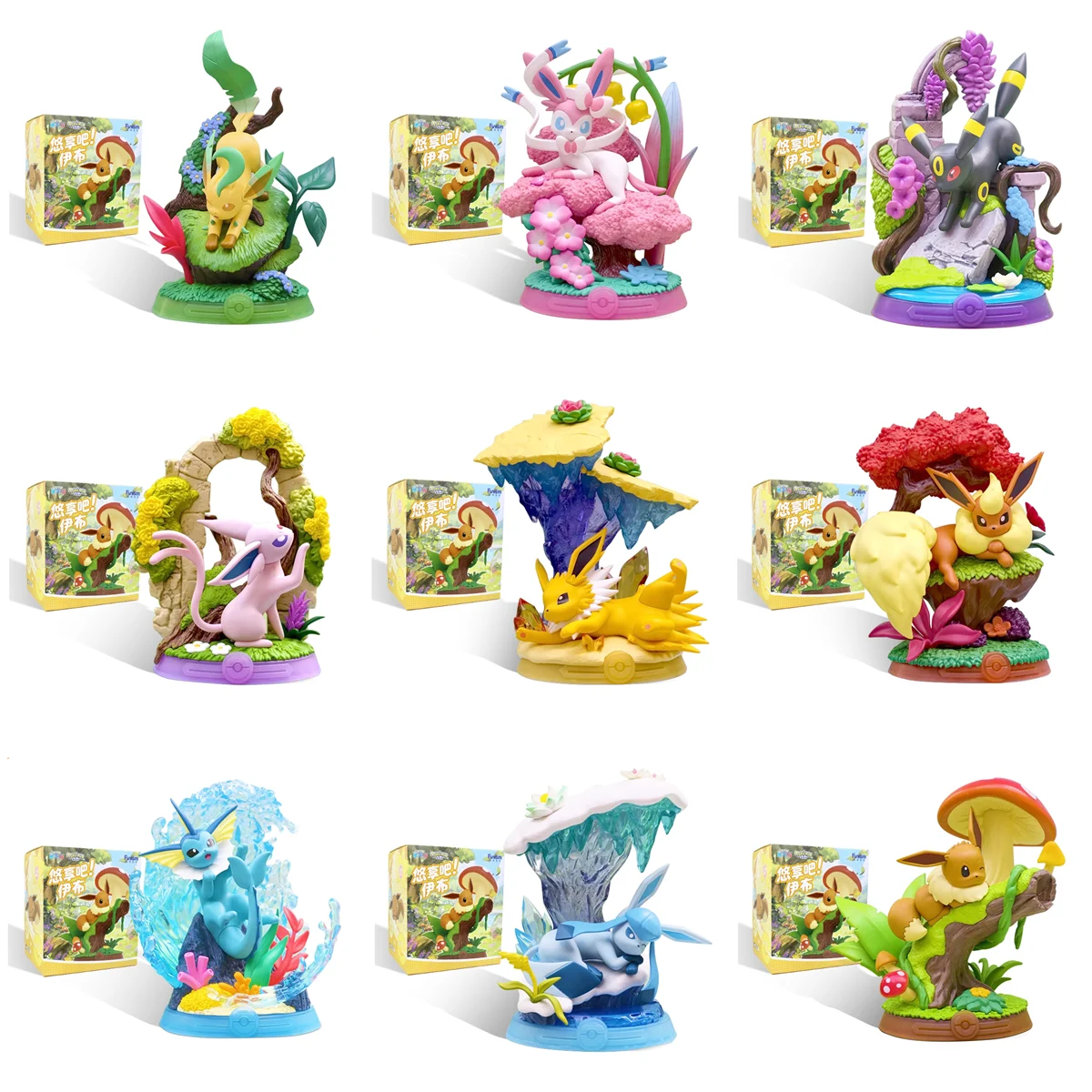 Figura Pokémon Eeveelution – Espeon y Sylveon, variedad de Eevees - imagen 5