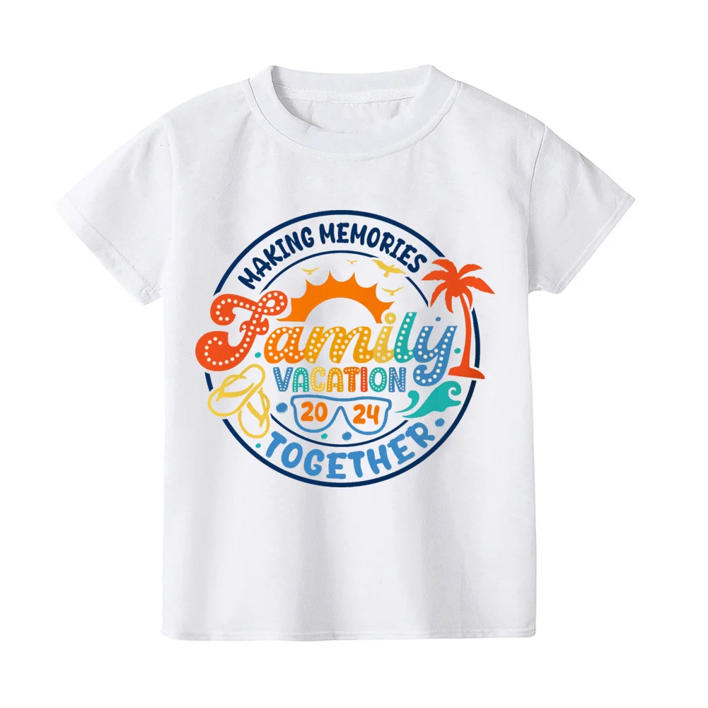 Vacaciones familiares 2024, hacer recuerdos juntos, camisas a juego, camisa de vacaciones familiares, papá, mamá, bebé y niño, camiseta de viaje en la playa - imagen 5