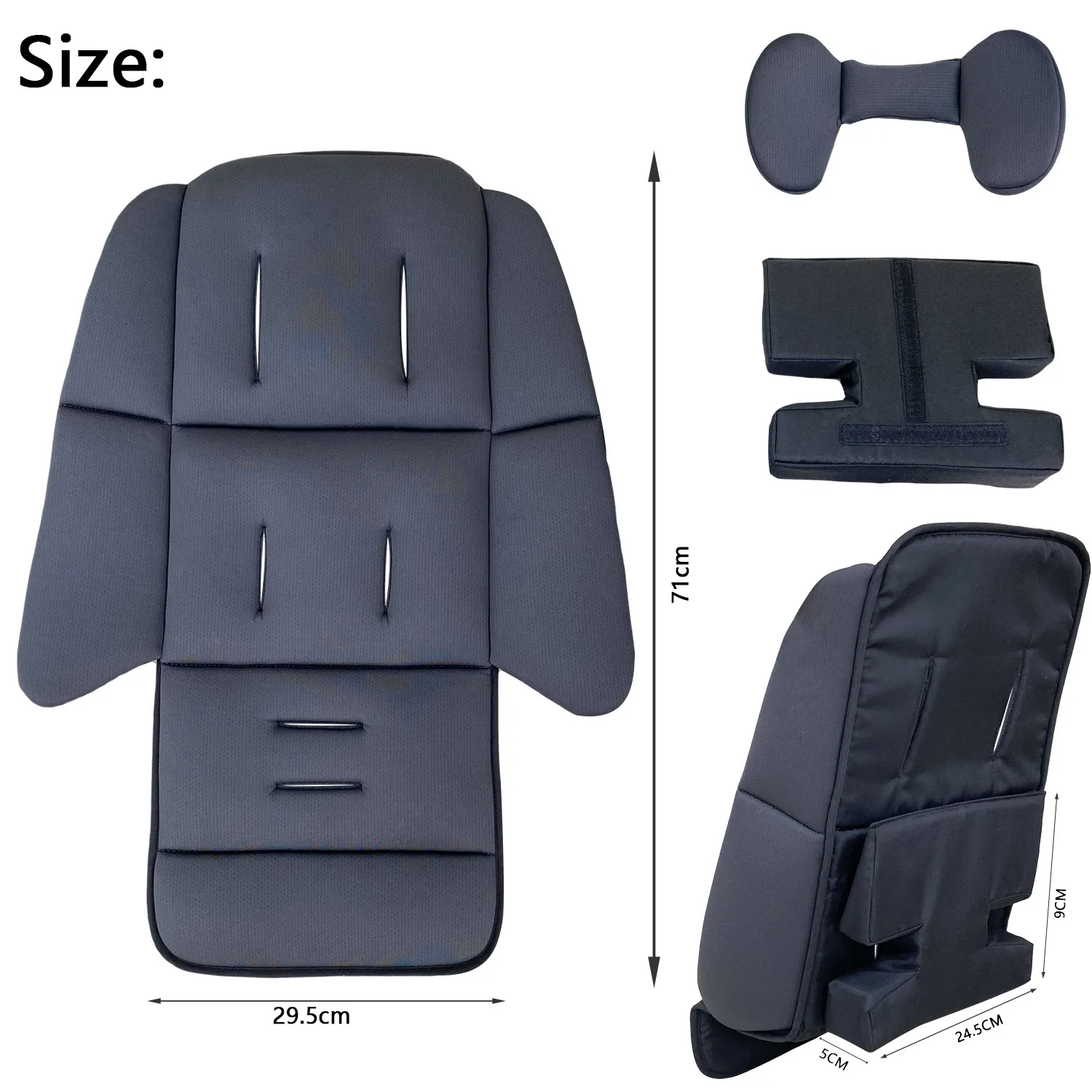 Cojín universal para asiento de cochecito de bebé, compatible con Uppababy Vista V2, V3 Cruz V2, 2 en 1, inserto cómodo para recién nacidos y niños pequeños - imagen 4