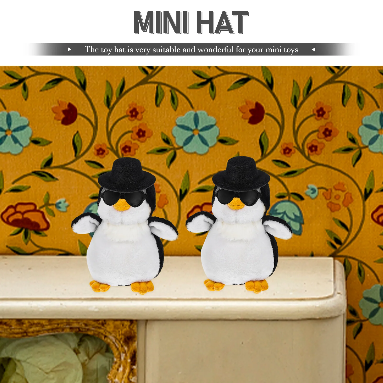 40 piezas Mini Decoración Formal Accesorios Sombrero Decorativo Negro Mini Sombrero Juguetes Decorativos Niños Estilo Infantil - imagen 2