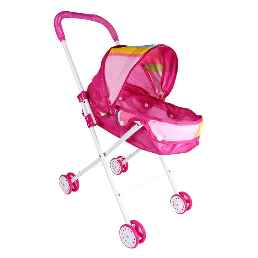 Reborn Baby Toddler Furniture Toy - Foldable ABS Stroller With Swivel Wheels Reborn Baby Toddler Furniture Toy - Foldable ABS Stroller With Swivel Wheels