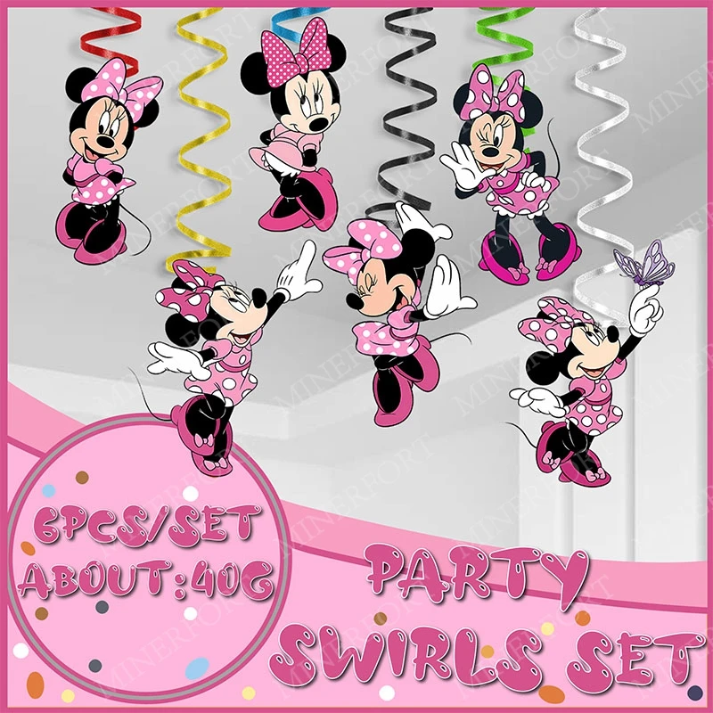 Espirales colgantes Mickey y Minnie para decoración infantil de cumpleaños - imagen 5