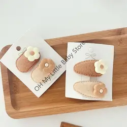 M76C Clips para cabello para niñas, horquillas antideslizantes, pasadores fieltro, accesorios para cabello, 2 uds.