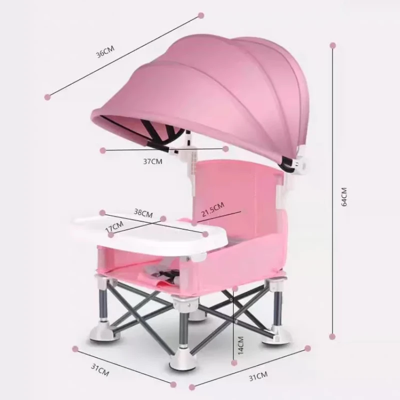 Silla alta para bebé con tela Oxford resistente y marco de aluminio - imagen 5