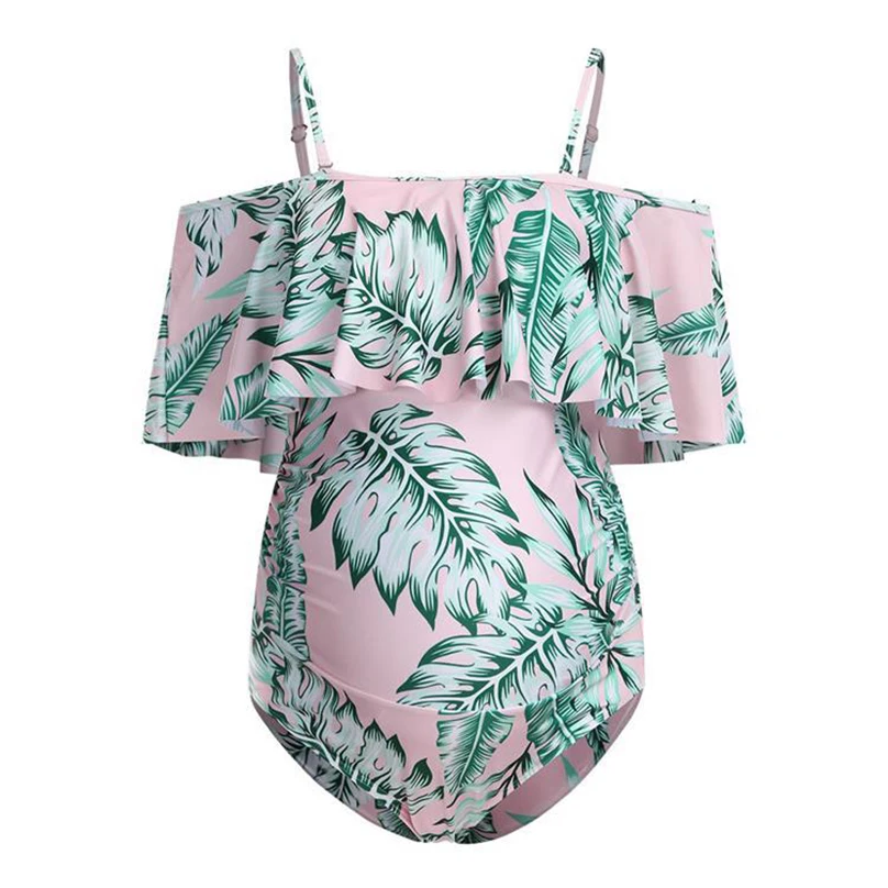 Traje de baño Sexy de una pieza para mujer, Tankinis de maternidad, traje de baño sólido de verano para mujer, ropa de playa, traje de baño para embarazadas, traje de baño de maternidad - imagen 2