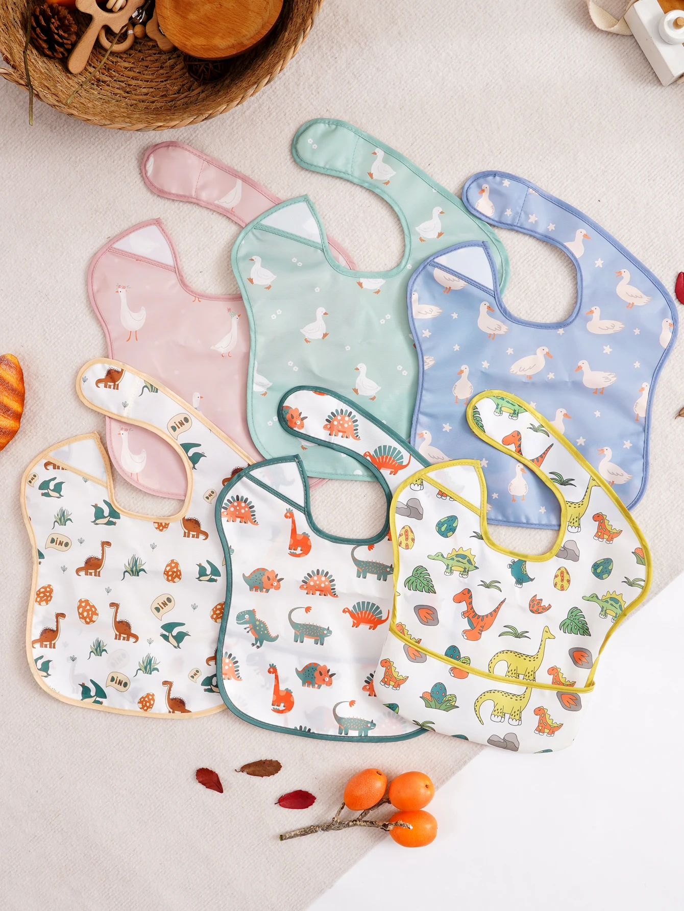 Baberos reversibles con bolsillo para bebé 6-24 meses - imagen 2