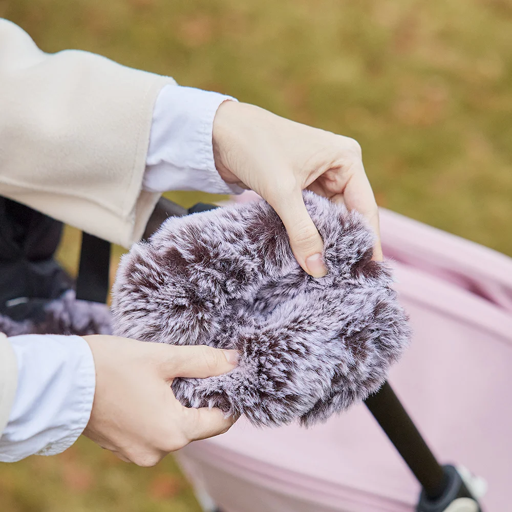 Guantes para cochecito de bebé, 1 par, manoplas anticongelantes de piel interior más gruesas y cálidas para invierno, accesorios para cochecito de bebé de viaje exterior - imagen 3