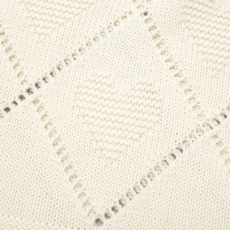 Manta de punto de algodón para bebé, edredón de cama para recién nacido, 90x70CM, supersuave, a la moda, a cuadros amorosos - imagen 3