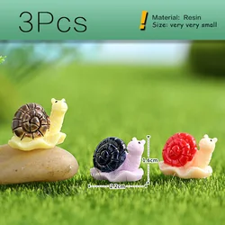 Figura de caracol colorido en resina - mini jardin de hadas decorativo