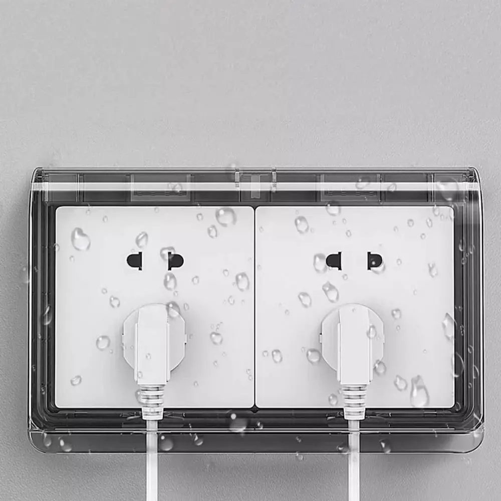 Cubierta protectora de interruptor tipo 86, cubierta de enchufe eléctrico autoadhesiva a prueba de salpicaduras, Protector de enchufe impermeable para toma de corriente para el hogar - imagen 4