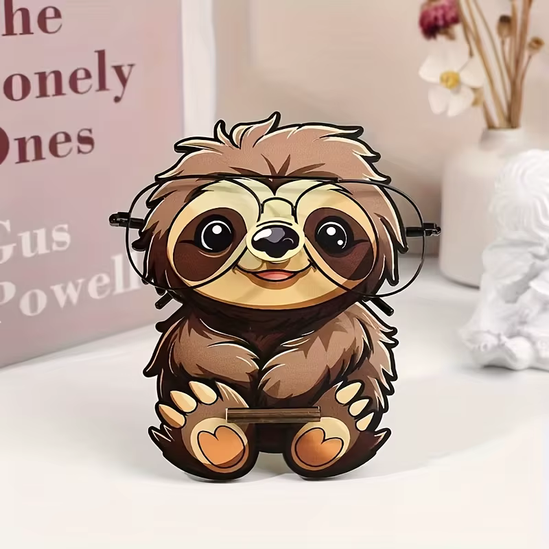 Protector de gafas infantil de madera con animales - imagen 2