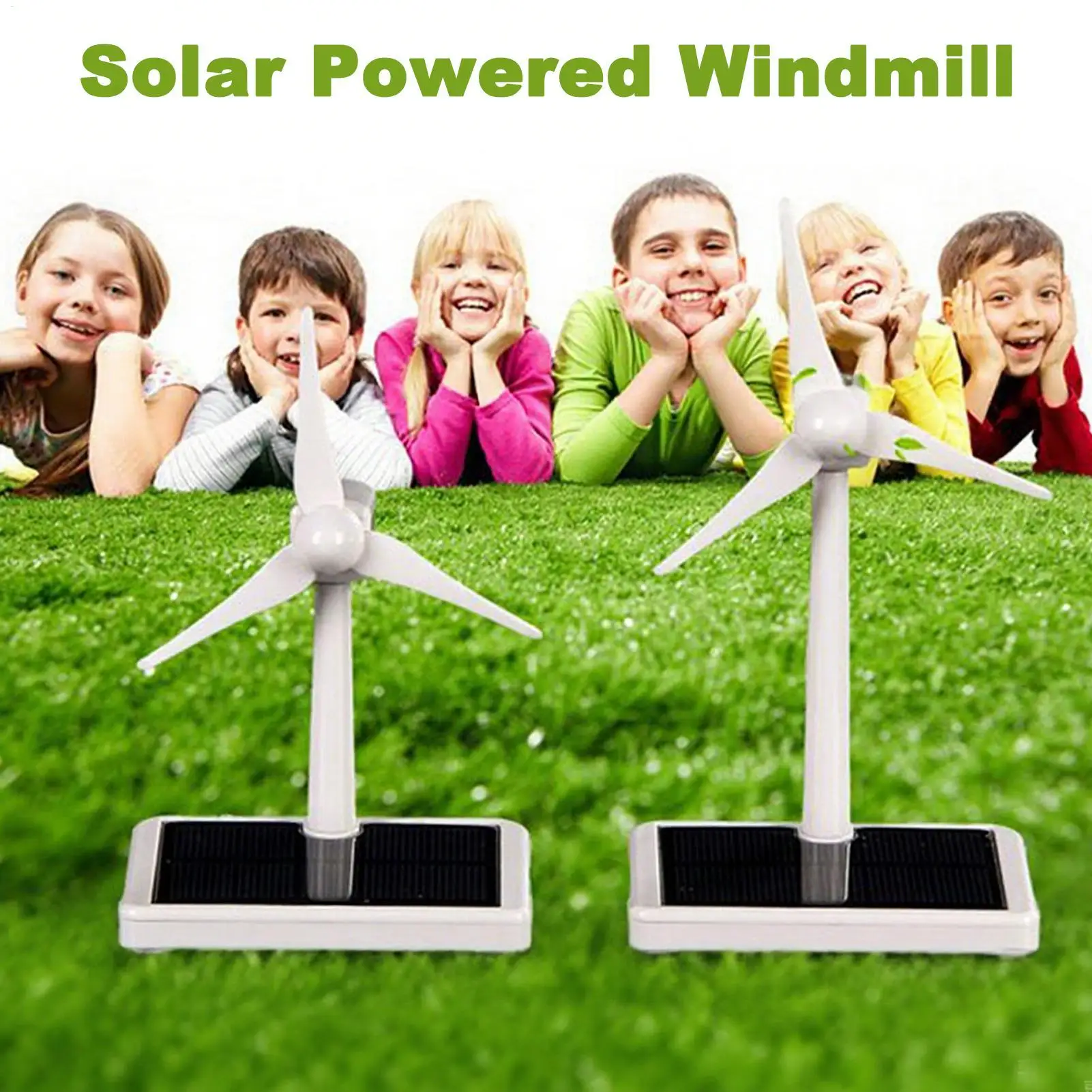 Modelo de molino de viento Solar 3D, Kits de ciencia para niños, juguete, enseñanza de ciencia, decoración artesanal, adorno para jardín, hogar y escritorio - imagen 2