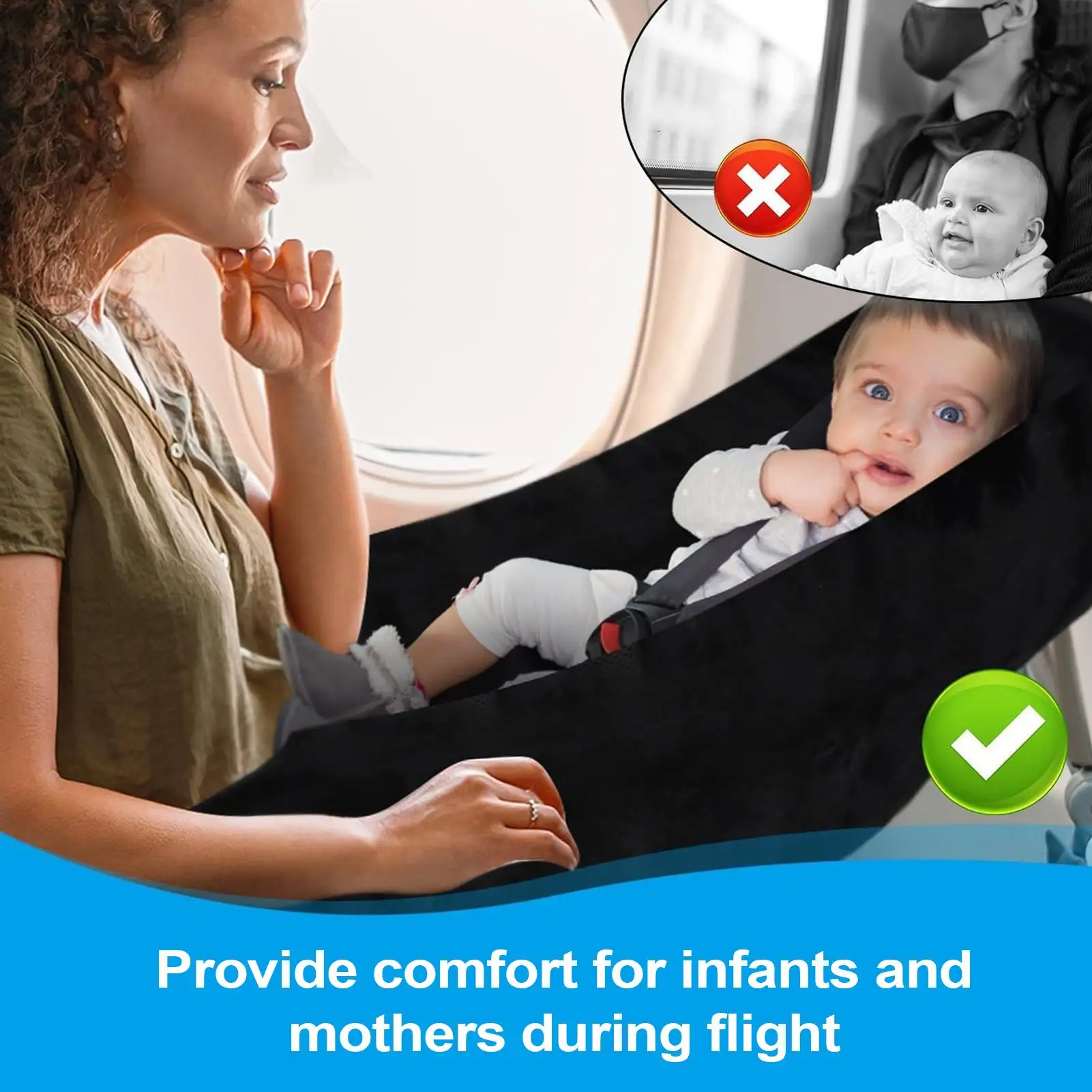 Extensor de asiento de avión para niños pequeños, extensor de asiento de avión plegable, viaje de vuelo para bebé, imprescindible para avión, familia al aire libre