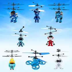 Mini dron robot volador recargable con sensor y luces para niños
