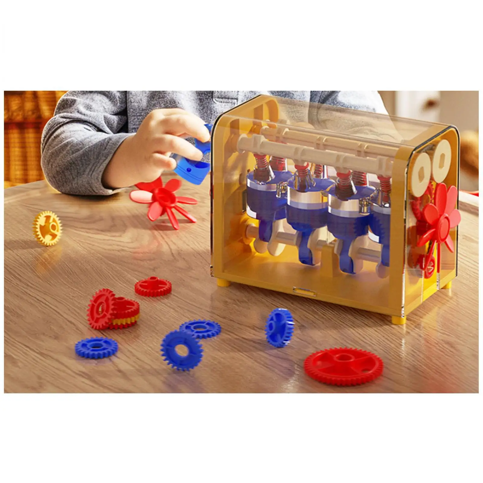 Engine Model Assembly Toy, Children Engine Assembly Toy Experiment Mechanical Learning Tool ,