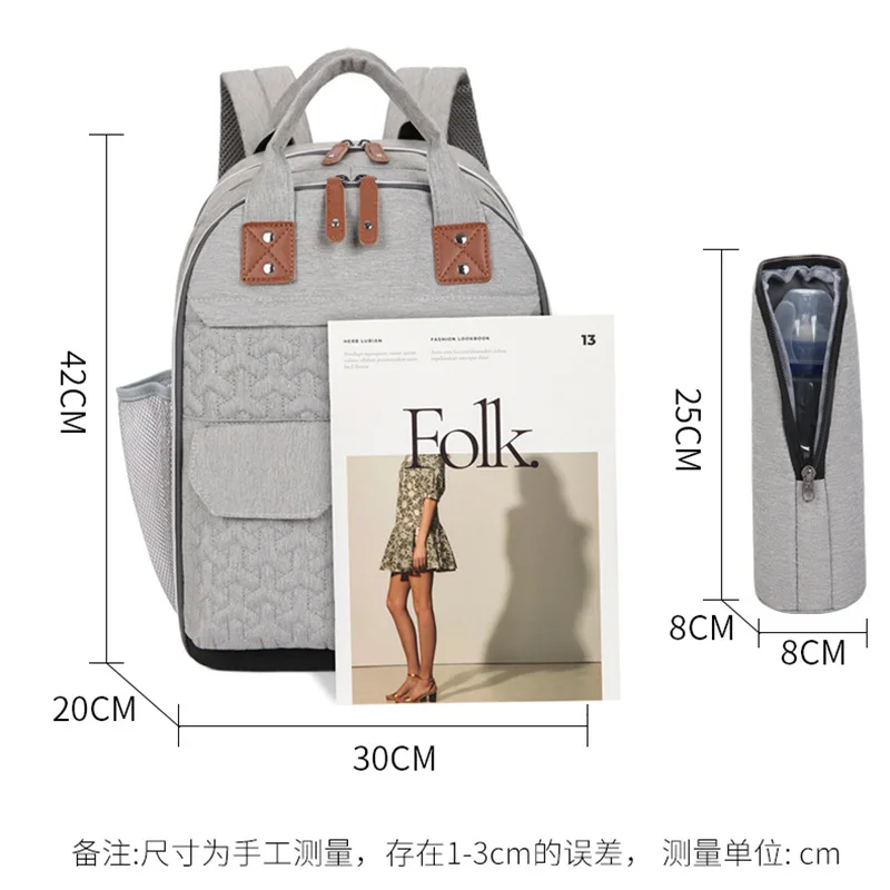 Bolso cambiador multifunción para bebé, gran capacidad mochila aislada - imagen 2