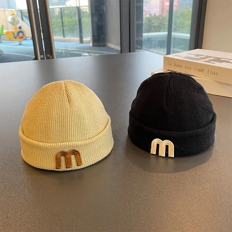 Gorro de bebé de lana para otoño e invierno con punto y calavera - imagen 5