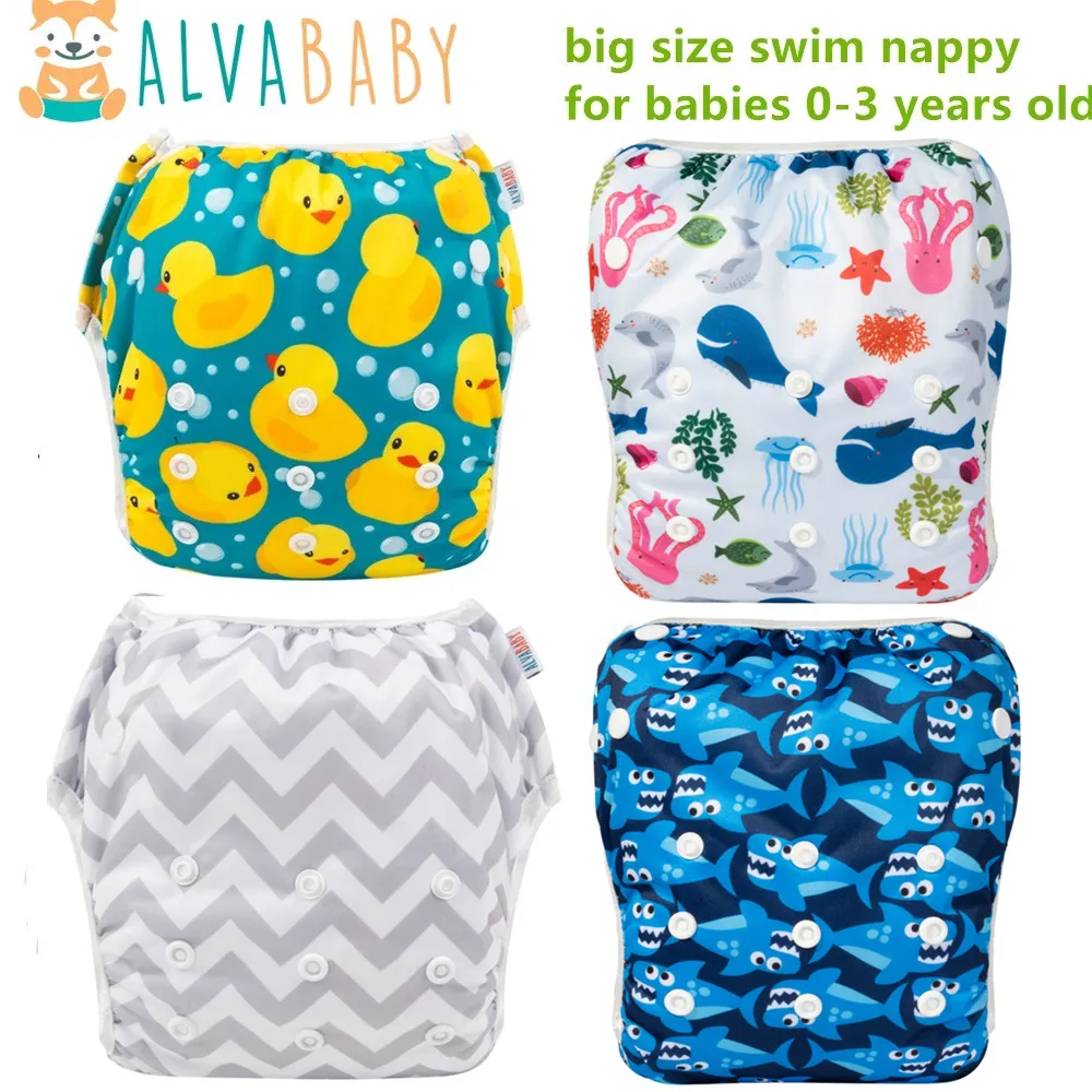 U Pick Alvababy-pañal de baño de talla grande, traje de baño, pañal de natación reutilizable a la moda para bebés de 0 a 3 años - imagen 4