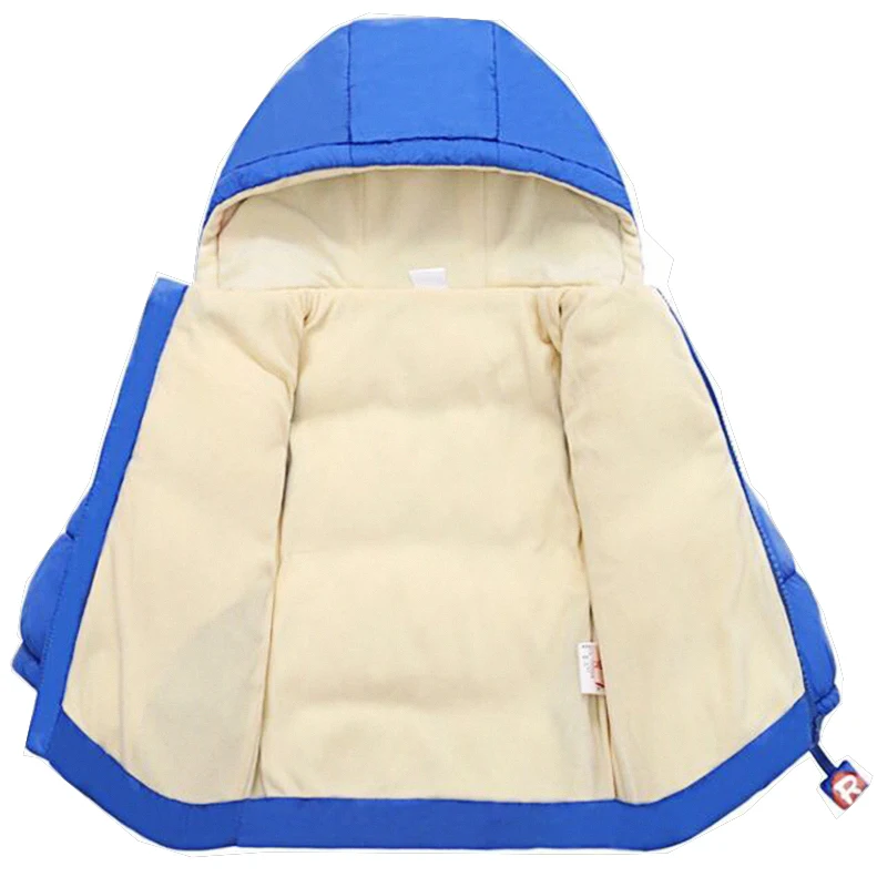 Chaqueta de lana con capucha para niños, abrigo con cremallera de oso de dibujos animados para niños, chaquetas de plumón cálidas para niños, ropa de abrigo para niños, invierno, otoño - imagen 5