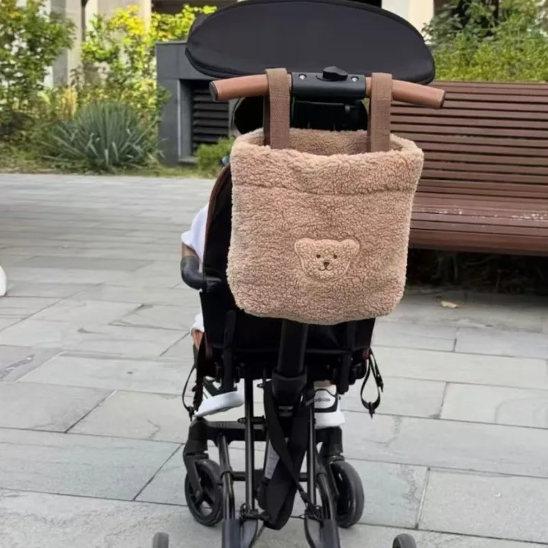 Bolsa organizadora de cochecito coreano, bolsa de almacenamiento colgante para pañales, botellas, cochecito de bebé multifuncional, llevar todo para elementos esenciales - imagen 3