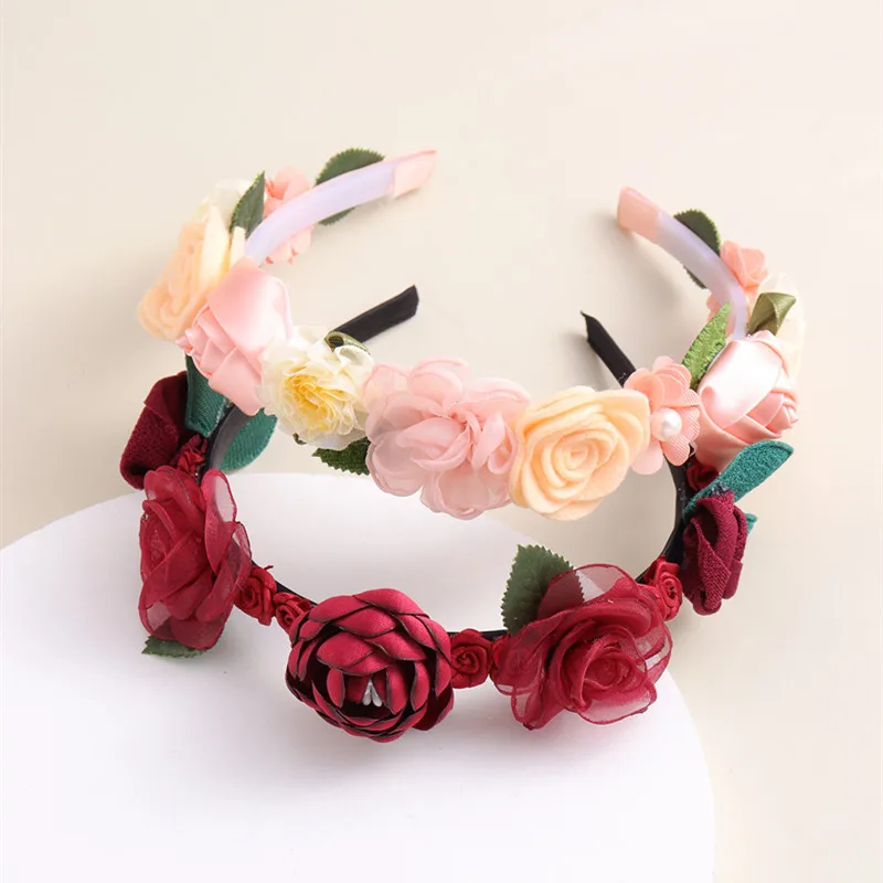 Diademas florales para niñas con flores 3D y agarre antideslizante - imagen 4