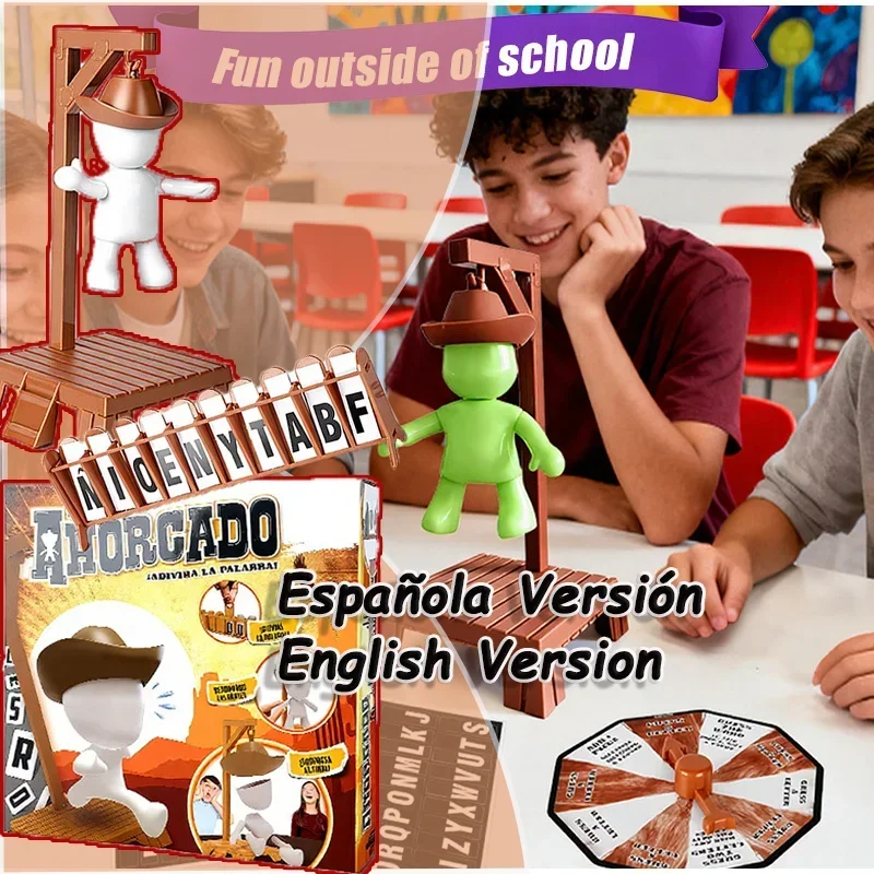 Juegos de mesa Hangman magnéticos para adolescentes, juego de palabras de adivinación misteriosa que brilla en la oscuridad, juego de mesa de adivinación antes de Hank Falls【】;' - imagen 4