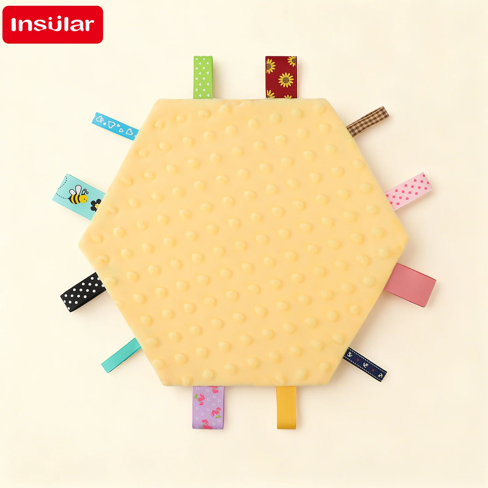 Renkli Bebek Uyku Yardımı Doudou Etiket Yatıştırıcı Havlu Bebek Ninni Mendil Çocuklar Uyku Arkadaşı Yatıştırıcı Rahat1-3Y - imagen 4