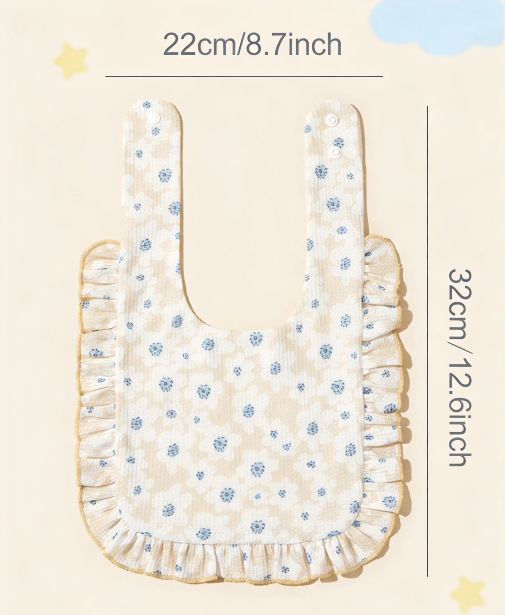 Conjunto diadema y babero bandana para bebé niña con lazo rosa - imagen 4