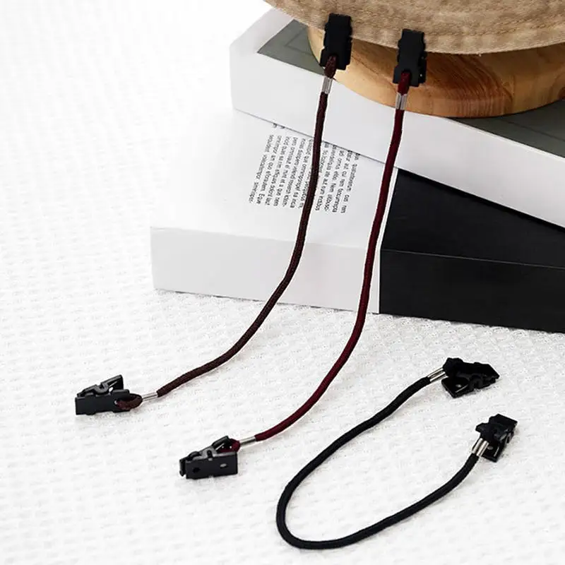  2 uds gafas de sol para acampar, cadena para gafas, gorra, cuerda a prueba de viento, Clips para sombrero, retenedor, bufanda para exteriores, Clip, cordón, cuerdas - imagen 2