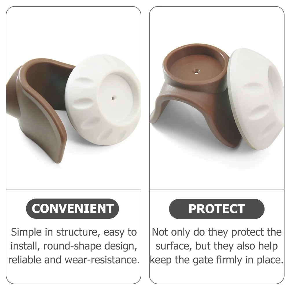 Almohadillas protectoras de pared para bebé, amortiguador de seguridad para mascotas, taza de parachoques de pared para puerta, escaleras, valla, 4 Uds. - imagen 4