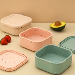 Cuenco de silicona con tapa para niños - Apto microondas sin BPA