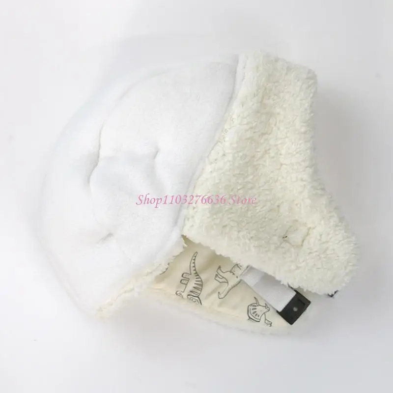 R6FD Forro acogedor, capó cálido y grueso, color sólido para protección en climas fríos - imagen 3