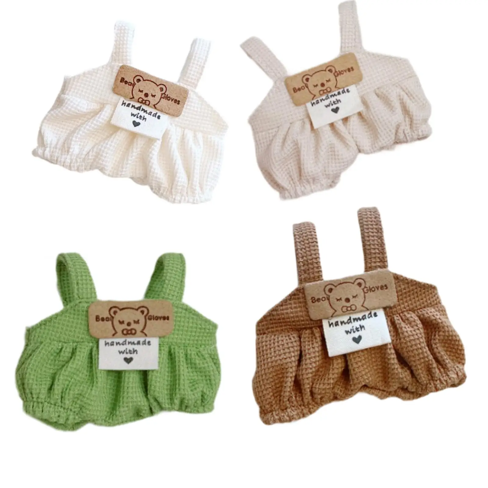 Stuffed Doll Wide Leg Suspender Make Your Own Dolls Dress up Jumpsuit Romper for 5.91'' Doll