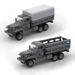 Camión todoterreno de juguete 6x6 con bloques de construcción