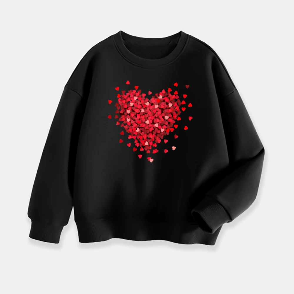 Lindo gráfico amor corazón niña niño San Valentín sudaderas niño niñas camisa niños traje del Día de San Valentín manga larga VDAY Top - imagen 4