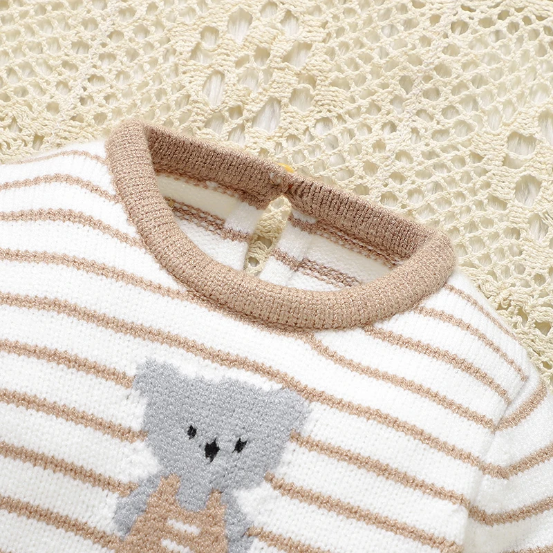 Peleles para bebé recién nacido, monos informales de punto de manga larga para niño y niña, trajes de una pieza, monos para niño pequeño, ropa - imagen 2