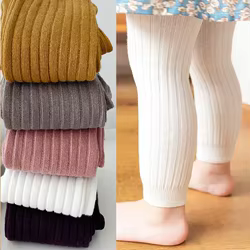 Pantalones de bebé de 0 a 6 años, mallas para niñas recién nacidas, pantalones de algodón de Color sólido, mallas para niños