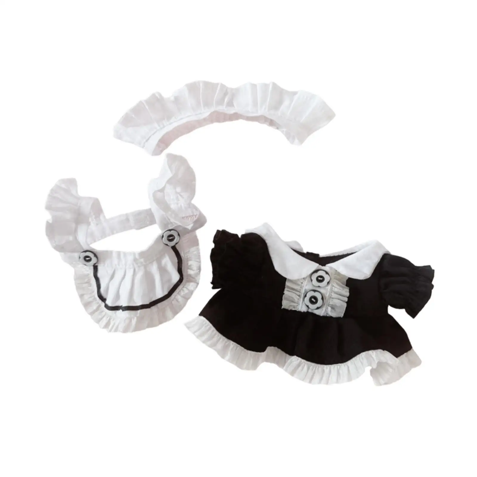 Cotton Doll Apron Maid Suit Pretend Play Educational Clothing Fashion Make Your
