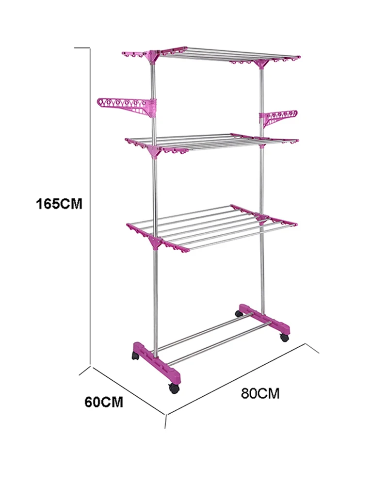 Estante multifuncional para el hogar, Perchero de pie en forma de ala, plegable, para secado de ropa, colgador de suelo, novedad - imagen 4