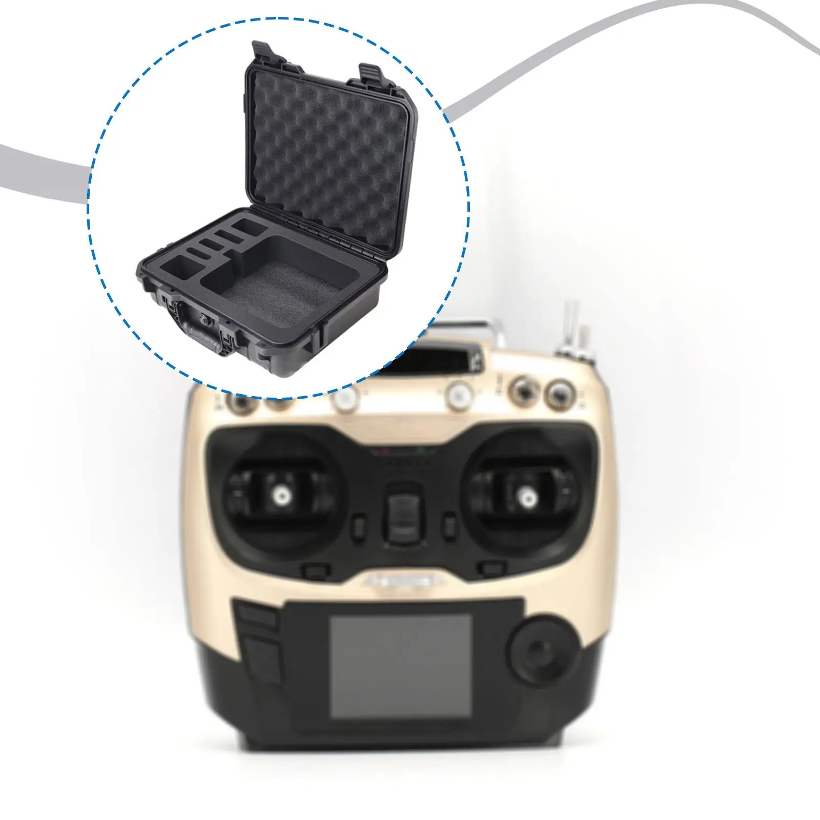 Bolsa de transporte para controlador RC, organizador multifuncional, impermeable, práctico, profesional, fácil de usar, accesorio negro resistente - imagen 4