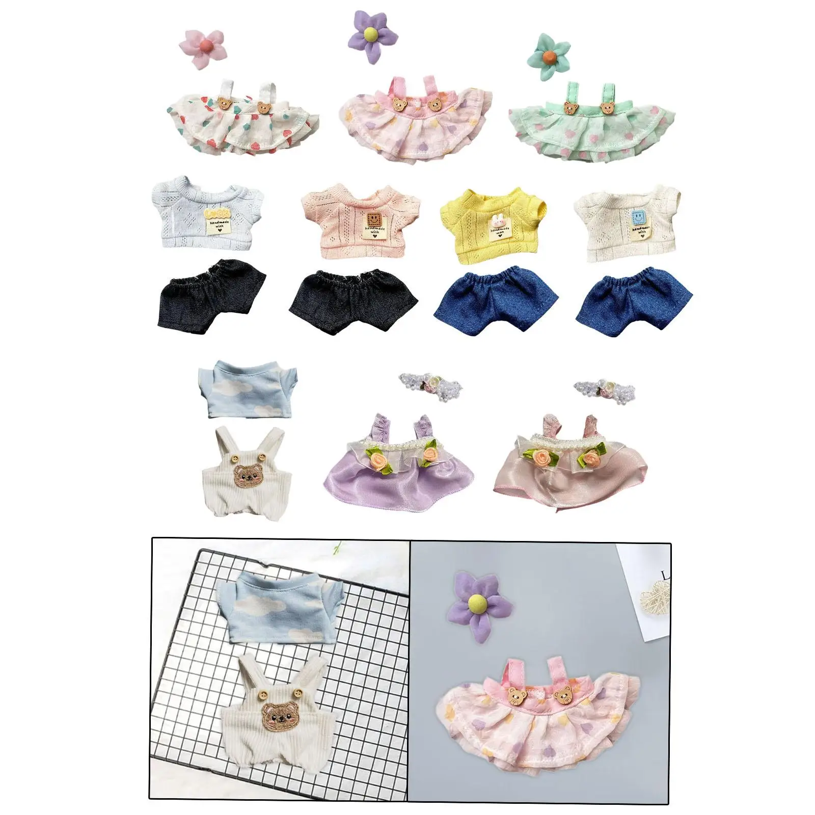 Mini Doll Clothes Gift Girl Doll Clothes for Little Girls Dolls Cloth Dolls
