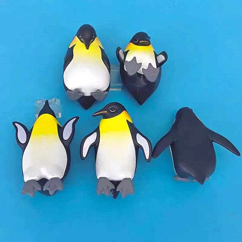 Qualia capsule toys cute funny Tired exhausted fat black penguin mascot bushed animal lazy lying down desktop ornament figures - imagen 3