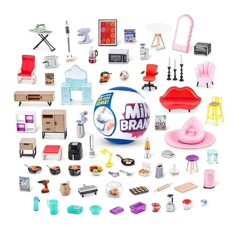 Mini marcas de bola sorpresa, muebles para el hogar, sofá, caja ciega, electrodomésticos, artículos de cocina, figura, accesorios, Juguetes