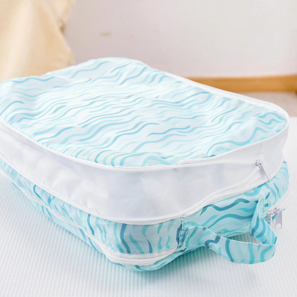 Happyflute 2 uds vainas de pañales para bebés bolsa húmeda de tela húmeda/seca reutilizable lavable almacenamiento de impresión maleta de viaje para la comodidad de la mamá - imagen 4