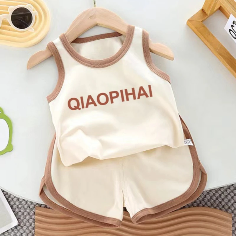 Conjunto verano de dos piezas para niños: chaleco sin mangas - imagen 3