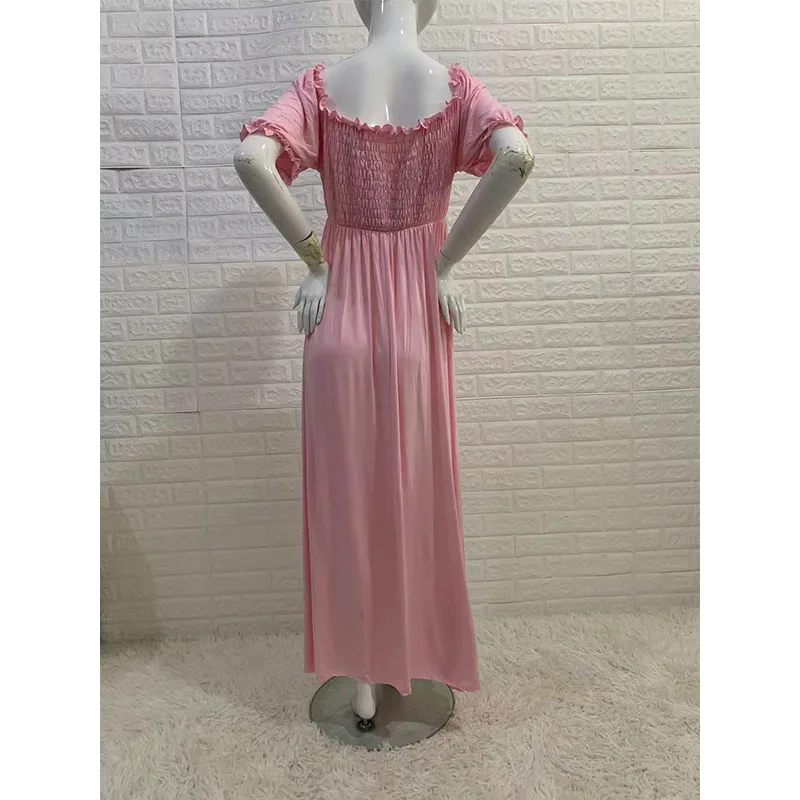 Vestido de maternidad estampado, cuello cuadrado y falda plisada - imagen 5