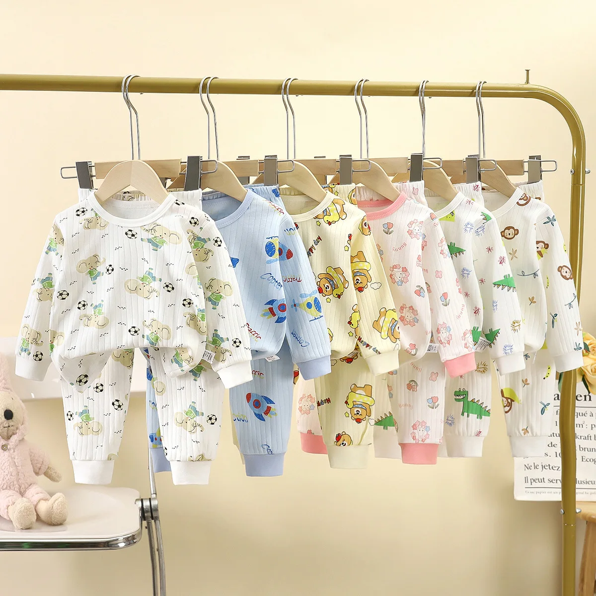 Pijamas infantiles unisex – Conjuntos cómodos para niños y niñas