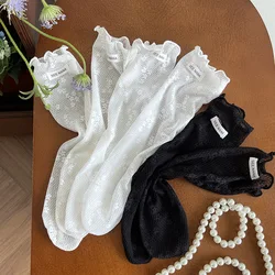 Calcetines finos de verano para niños - bordado floral y transpirables