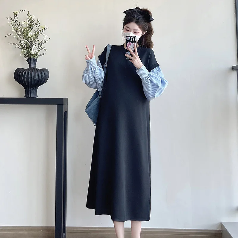 Vestido premamá de volantes para otoño – Elegante y cómodo - imagen 4